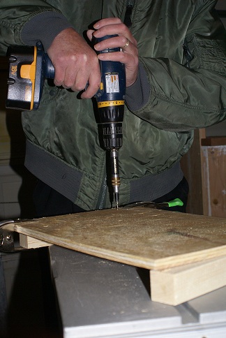 Drill and countersink the side